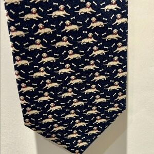 Vineyard Vines Navy Dog (retriever) Patterned Tie
